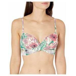 COCO REEF Women's Ivory Wrap Style Aloha Allure Swimsuit Top 32\34C